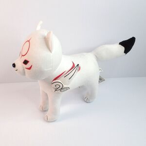Okamiden Amaterasu Plush Toy – Capcom Dog with Tags – Rare Collector's Item